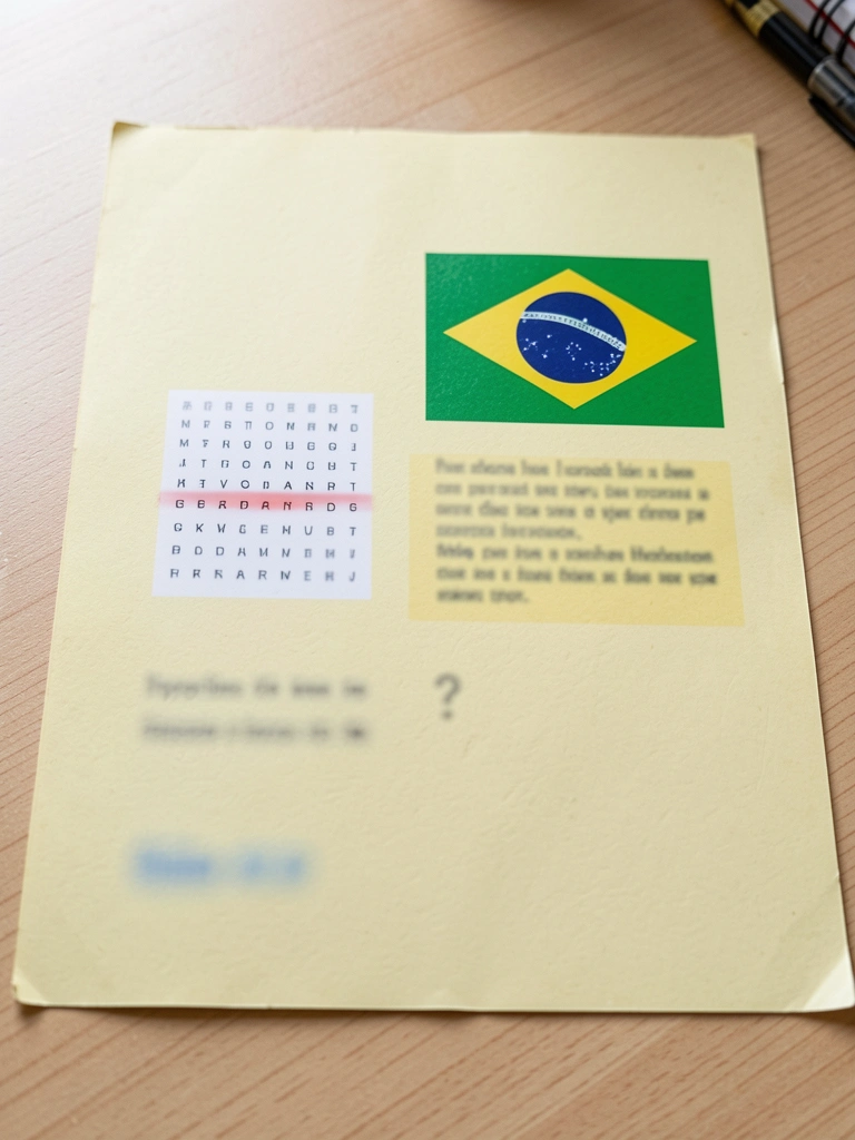 Ilustração de uma sala de aula com mapa do Brasil na parede e carteiras enfileiradas